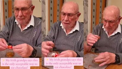 ಚಾಕೋಲೇಟ್ ತಿನ್ನೋ ಸರಿಯಾದ ವಿಧಾನ ಹೇಗೆ? 92ರ ಅಜ್ಜ ಹೇಳಿಕೊಡ್ತಾರೆ ನೋಡಿ