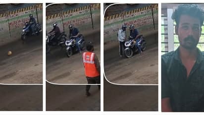 മുന്നിൽ പോയ ബൈക്കിൽ നിന്ന് ഒരു പൊതി റോഡിലേക്ക്, പിന്നാലെ വന്നയാൾ എടുത്തു; സിസിടിവിയില് കുടുങ്ങി യുവാവ്