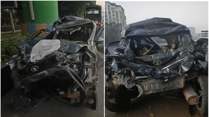 എക്സ്പ്രസ് വേയിൽ ഒരേ ദിശയിൽ സഞ്ചരിച്ച നാല് വാഹനങ്ങൾ കൂട്ടിയിടിച്ചു; ഒരു കുട്ടി ഉൾപ്പെടെ ആറ് പ‍േർക്ക് പരിക്ക്