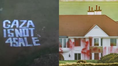 ട്രംപിന്‍റെ ഗോൾഫ് ക്ലബ്ബിന് നേരെ ആക്രമണം; ചുവന്ന പെയിന്‍റടിച്ചു, 'ഗാസ വിൽപനയ്ക്കില്ലെ'ന്ന് എഴുതിവച്ചു