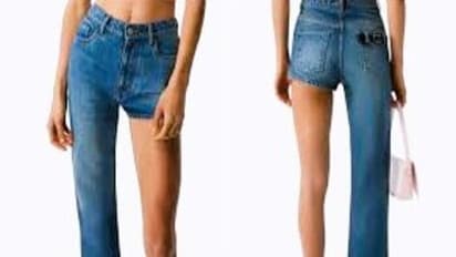 இந்த 'ஒத்த' கால் ஜீன்ஸுக்கு ரூ.38 ஆயிரமா? இவங்க டிரெண்டுக்கு ஒரு அளவு இல்லாம போச்சே!!