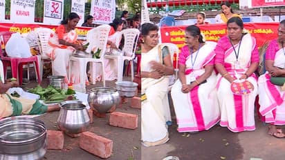 സെക്രട്ടറിയേറ്റ് പടിക്കൽ പ്രതിഷേധ പൊങ്കാല; സർക്കാർ കണ്ണ് തുറക്കണമെന്നാണ് പ്രാർത്ഥനയെന്ന് ആശ വർക്കർമാർ