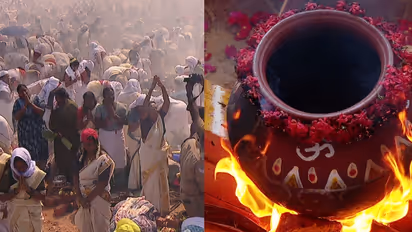 തലസ്ഥാനം ഭക്തിസാന്ദ്രം; പണ്ടാര അടുപ്പില് തീപകര്ന്നു, നിവേദ്യം ഉച്ചയ്ക്ക് 1.15 ന്