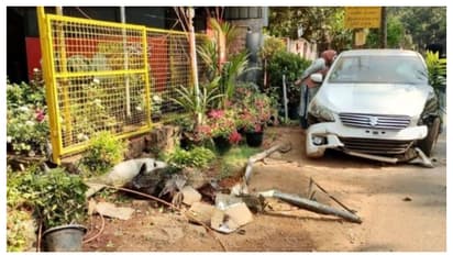 അമിത വേഗതയില് എത്തിയ സ്വിഫ്റ്റ് ഡിസയര് കാര് നിയന്ത്രണം വിട്ട് ഇടിച്ചുകയറിയത് നഴ്സറിയിലേക്ക്