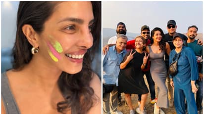 (PHOTOS) Priyanka Chopra celebrates a 'working holi' on SS Rajamouli's SSMB 29 set