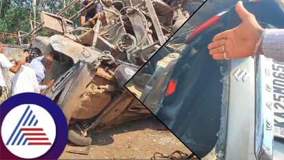 ಬೆಳಗಾವಿಯಲ್ಲಿ ಭೀಕರ ಆಕ್ಸಿಡೆಂಟ್, ಕಾರ್ ಮೇಲೆ ಉರುಳಿಬಿದ್ದ ಕಾಂಕ್ರೀಟ್ ಮಿಕ್ಸರ್ ಲಾರಿ, ಬದುಕುಳಿದ ಇಬ್ಬರು!