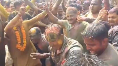 Sambhal DM, SP celebrate Holi today with colors, dance, and tradition; WATCH viral video
