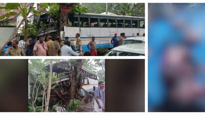 എതിരെവന്ന ബൈക്ക് ബസിലിടിച്ചു, ബസ് നിയന്ത്രണം വിട്ട് മരത്തിലിടിച്ചുകയറി, ബൈക്ക് യാത്രികന് ദാരുണാന്ത്യം