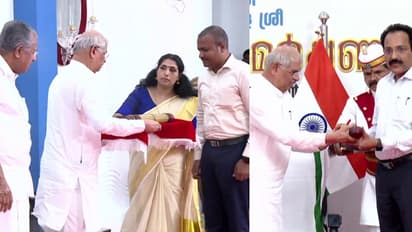 പ്രഥമ കേരള പുരസ്കാരങ്ങൾ ഗവർണർ വിതരണം ചെയ്തു, കേരള ജ്യോതി പുരസ്കാരം പ്രൊഫ എം കെ സാനുവിന് സമ്മാനിച്ചു