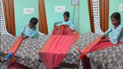 ಸೀರೆಯುಡುವ ಹೆಂಗೆಳೆಯರೇ ಈ ಪುಟ್ಟ ಬಾಲಕಿಯ ವೀಡಿಯೋ ನೋಡಿ