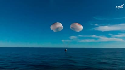 ಸುನೀತಾ ವಿಲಿಯಮ್ಸ್ ಸೇರಿ ಗಗನಯಾತ್ರಿಗಳಿದ್ದ ಸ್ಪೇಸ್ಎಕ್ಸ್ ನೌಕೆ ಸಮುದ್ರಕ್ಕಪ್ಪಳಿಸಿದ ಆ ಕ್ಷಣಗಳ ವೀಡಿಯೋ ವೈರಲ್