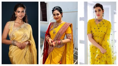 Yellow saree on the first day of Chaitra Navratri