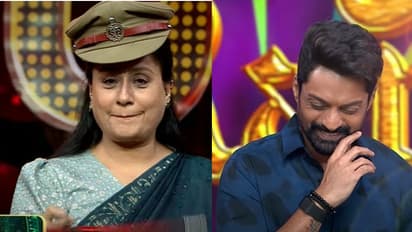 టీవీ షోలో లాఠీ తిప్పిన విజయశాంతి, మీసం మెలేసిన కళ్యాణ్ రామ్  