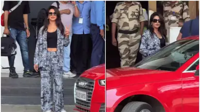(PHOTOS) Priyanka Chopra spotted at Mumbai airport, flaunts stunning navel piercing worth INR 2.7 crore