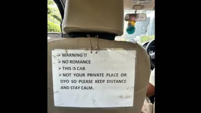 നോ റൊമാൻസ്, ഇത് ഓയോ റൂമല്ല ടാക്സിയാണ് എന്ന് കാബിൽ മുന്നറിയിപ്പ്; കമന്റുകളുമായി നെറ്റിസൺസ്