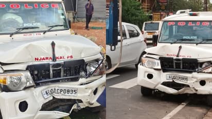 പൊലീസ് ജീപ്പ് ഗുഡ്സ് ഓട്ടോയുമായി ഇടിച്ച് അപകടം; ബസ് സ്റ്റോപ്പിൽ നിന്നിരുന്നു നാല് സ്ത്രീകൾക്ക് പരിക്കേറ്റു