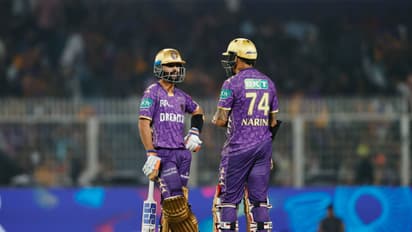 രണ്ട് വിക്കറ്റ് നഷ്ടത്തിനിടയിലും കൊല്ക്കത്ത നൈറ്റ് റൈഡേഴ്സ് വിജയത്തിലേക്ക്; പഞ്ചാബ് പ്രതിരോധത്തില്