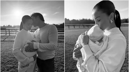 (PHOTOS) Amy Jackson, Ed Westwick become parents to baby boy Oscar; pictures go VIRAL