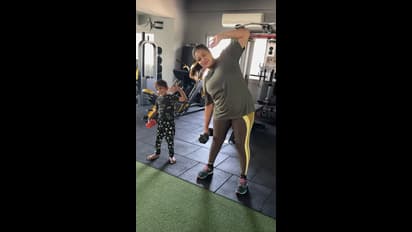 ಮೇಘನಾ ರಾಜ್‌ ಜೊತೆ ಜಿಮ್‌ನಲ್ಲಿ ಕಾಣಿಸಿಕೊಂಡ ಮಗ; ರಾಯನ್‌ ಕೈಯಲ್ಲಿ ಡಂಬಲ್ಸ್‌ ನೋಡಿ ಫುಲ್ ಶಾಕ್ 