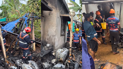 വീടിന് തീപിടിച്ചു; ബുള്ളറ്റും വീട്ടുപകരണങ്ങളുമടക്കം കത്തി നശിച്ചു