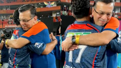 IPL 2025: LSG owner Sanjiv Goenka gives tight hug to skipper Rishabh Pant after win against SRH (WATCH)