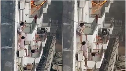 പെൺകുട്ടികളുടെ ഹോസ്റ്റലിൽ തീപിടുത്തം; ബാൽക്കണിയിലൂടെ ഇറങ്ങാൻ ശ്രമിക്കവെ വഴുതിവീണ് വിദ്യാർത്ഥിനിക്ക് പരിക്ക്