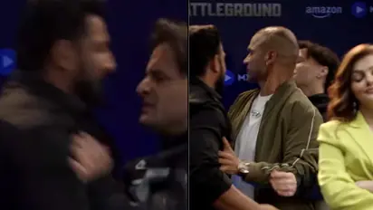 Asim Riaz, Rajat Dalal get into heated fight at an event; Shikhar Dhawan steps in – WATCH Viral video