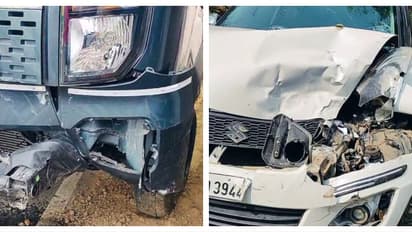 നിർത്തിയിട്ട കാറിൽ ടെംപോ വാൻ വന്നിടിച്ചു, 100 മീറ്ററോളം പിന്നോട്ട് നീങ്ങി കാർ, യുവാവിന്റെ വാരിയെല്ലിന് പരിക്ക്