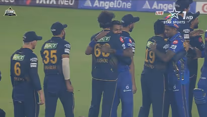 IPL 2025: Sai Kishore and Hardik Pandya share warm embrace after intense staredown in GT vs MI match (WATCH)