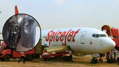 spicejet flight tire burst jaipur to chennai emergency landing aviation 