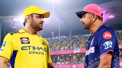 IPL 2025: MS Dhoni helps RR head coach Rahul Dravid to shake hands with CSK players after match (WATCH)