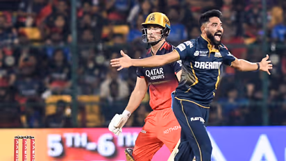 ഐപിഎൽ: മധുരപ്രതികാരവുമായി സിറാജ്, രക്ഷകനായി ലിവിംഗ്സ്റ്റൺ; ആർസിബിക്കെതിരെ ഗുജറാത്തിന് 170 റണ്സ് വിജയലക്ഷ്യം