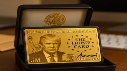 Donald Trump shows off $5 million 'Gold Card', says 'will be out in less than 2 weeks, pretty exciting' |WATCH