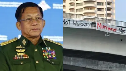 'Murderer not welcome!' Myanmar junta leader faces Bangkok protests as quake-hit nation suffers (WATCH)