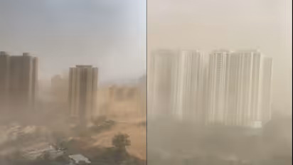 Mumbai experiences sudden dust storm with intense winds, IMD predicts thunderstorms; WATCH