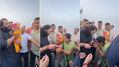 ಪಾದಯಾತ್ರೆ ನಡುವೆ ಮಹಿಳೆ ಕೊಟ್ಟ 101 ರೂ ಕಾಣಿಕೆ ಸ್ವೀಕರಿಸಿದ ಅನಂತ್ ಅಂಬಾನಿ