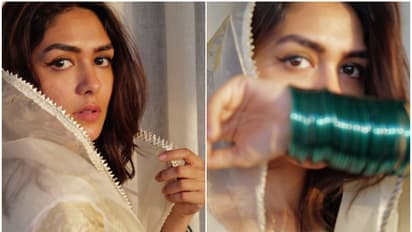 (PHOTOS) Mrunal Thakur channels inner 'swarg se utri' apsara avatar; Check her style tips here