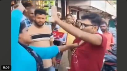 ആദ്യം വസ്ത്രത്തില്‍ കുത്തിപ്പിടിച്ചു, പരസ്യമായി ഭര്‍ത്താവിന്‍റെ കവിളത്തടിച്ച് യുവതി, കാരണം സമ്പാദിക്കാത്തത്