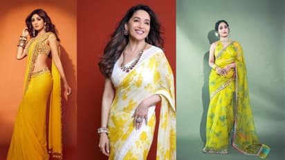 yellow saree styling tips