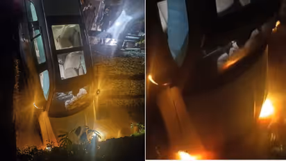 കനത്ത മഴയിൽ കാർ നിയന്ത്രണം വിട്ട് തോട്ടിലേക്ക് മറിഞ്ഞു; കാറിലുണ്ടായിരുന്ന 3 പേർ അത്ഭുതകരമായി രക്ഷപ്പെട്ടു