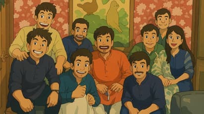 Mega Heroes Ghibli Look: చిరు, బన్నీ, చరణ్‌ ఏంటి ఇలా ఉన్నారు, వైష్ణవ్‌ తేజ్‌ అమ్మాయి, గిబ్లీ పెద్ద కామెడీ 