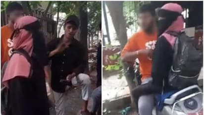 പാർക്കിനടുത്ത് ബൈക്കിൽ ഇരിക്കുകയായിരുന്ന യുവാവിനും യുവതിക്കും നേരെ ആക്രമണം; വീഡിയോ പുറത്തുവന്നതോടെ നടപടി