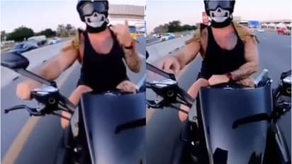 ദുബൈ നഗരത്തിലൂടെ ട്രാഫിക് നിയമങ്ങൾ കാറ്റിൽപ്പറത്തി ബൈക്കിൽ പാഞ്ഞ് യുവാവ്, കയ്യോടെ പിടിയിൽ
