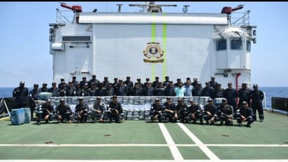 Indian Coast Guard, Gujarat ATS seize 300 kg narcotics worth Rs 1,800 crore in major high-seas operation