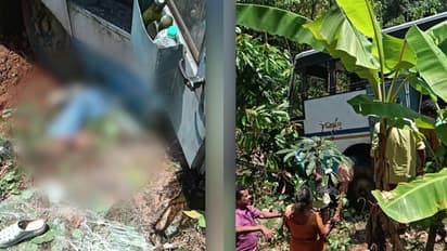 കെഎസ്ആർടിസി ബസ് താഴ്ചയിലേക്ക് മറിഞ്ഞ് അപകടം; ബസിനുള്ളിൽ കുടുങ്ങിയവരെ രക്ഷപ്പെടുത്തി, കുട്ടിക്ക് ഗുരുതര പരിക്ക്