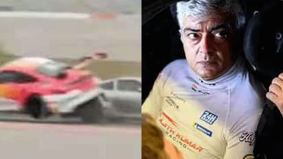 കാർ റേസിങ്ങിനിടെ വീണ്ടും അജിത്ത് അപകടത്തിൽ പെട്ടു