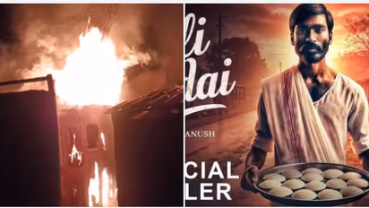 Dhanush’s Idly Kadai shoot disrupted as massive fire breaks out on set in Tamil Nadu; Video goes viral