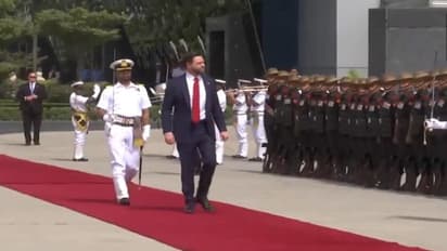 JD Vance in Delhi: US Vice President arrives for 4-day visit, receives ceremonial guard of honour (WATCH)