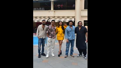 (Photos) Actors Sunny Singh, Palak Tiwari, and Others papped at Promotions of The Bhootnii