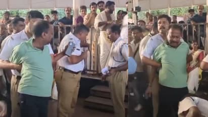 ഹൈക്കോടതി നിരോധനം ഉള്ളിടത്തെ വീഡിയോ വൈറൽ; ഗുരുവായൂരമ്പലനടയിൽ ഭക്തരും സെക്യൂരിറ്റി ജീവനക്കാരും തമ്മിൽ സംഘർഷം